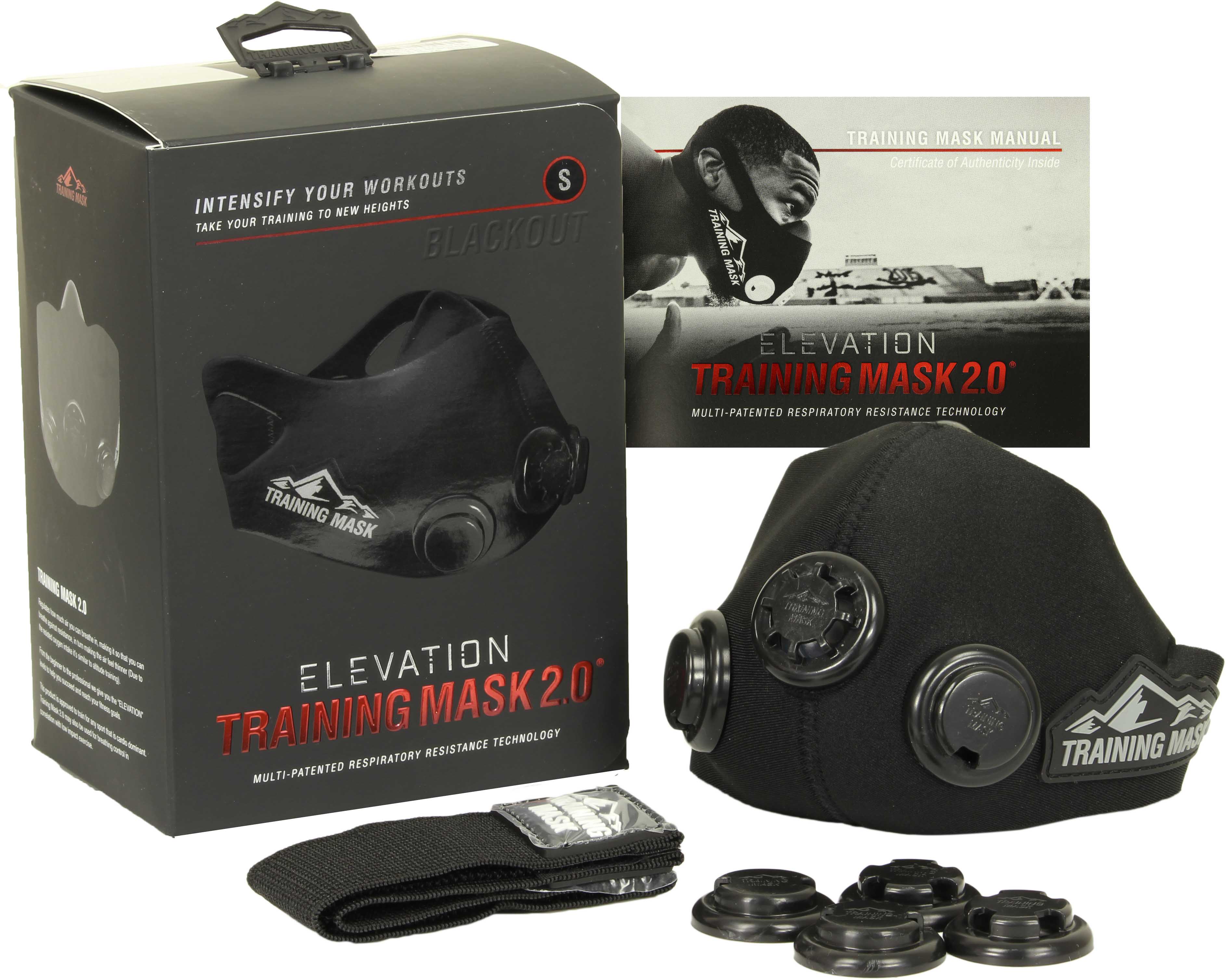 ELEVATION Training Mask 2.0 BlackOut Edition, Fekete