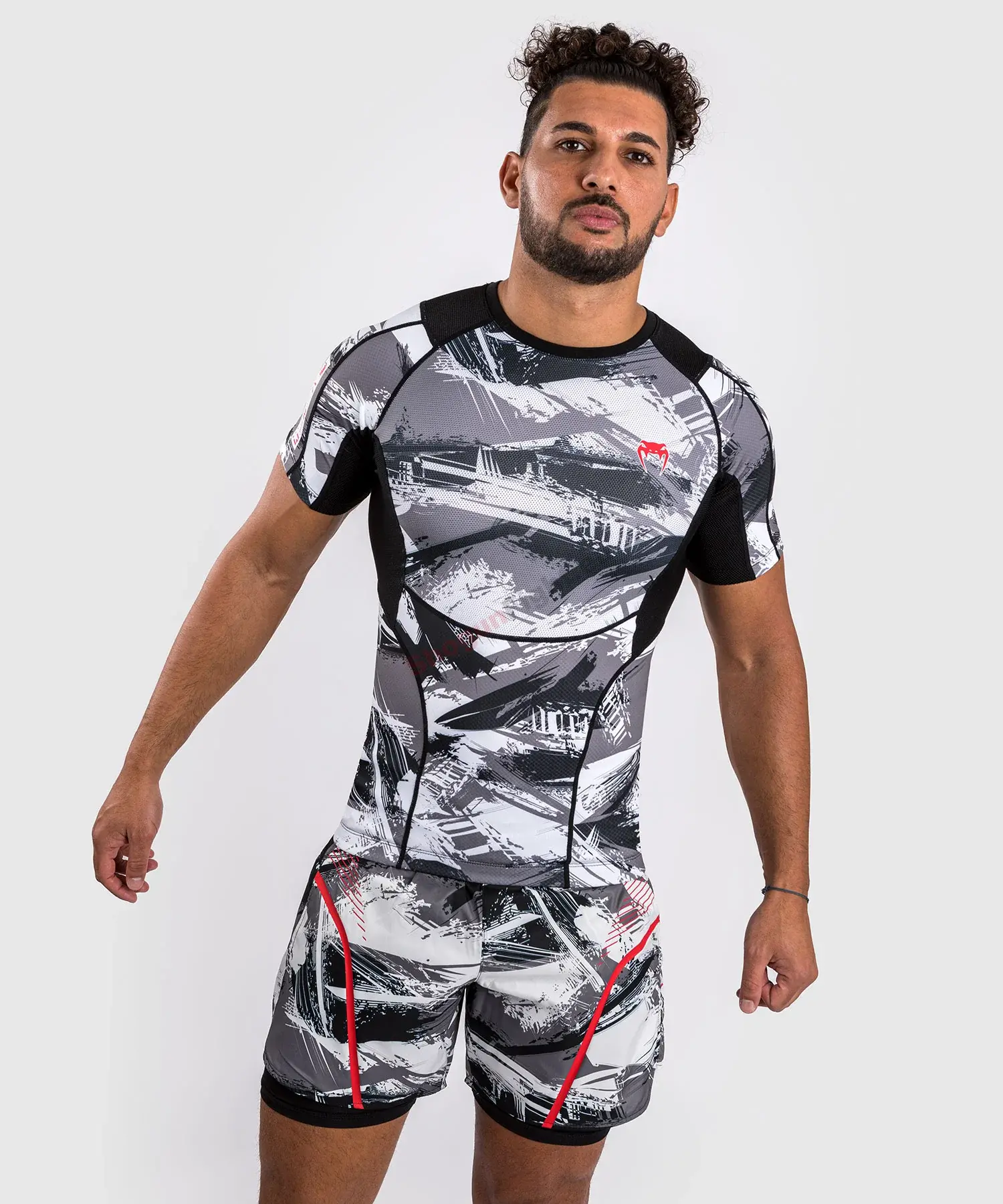 VENUM ELECTRON 3.0 Rashguard, Rövid ujjú, Fekete/Fehér