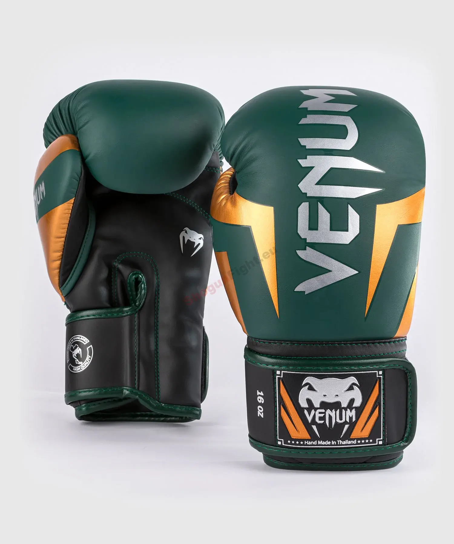 VENUM ELITE Boxkesztyű, Zöld/Bronz/Ezüst