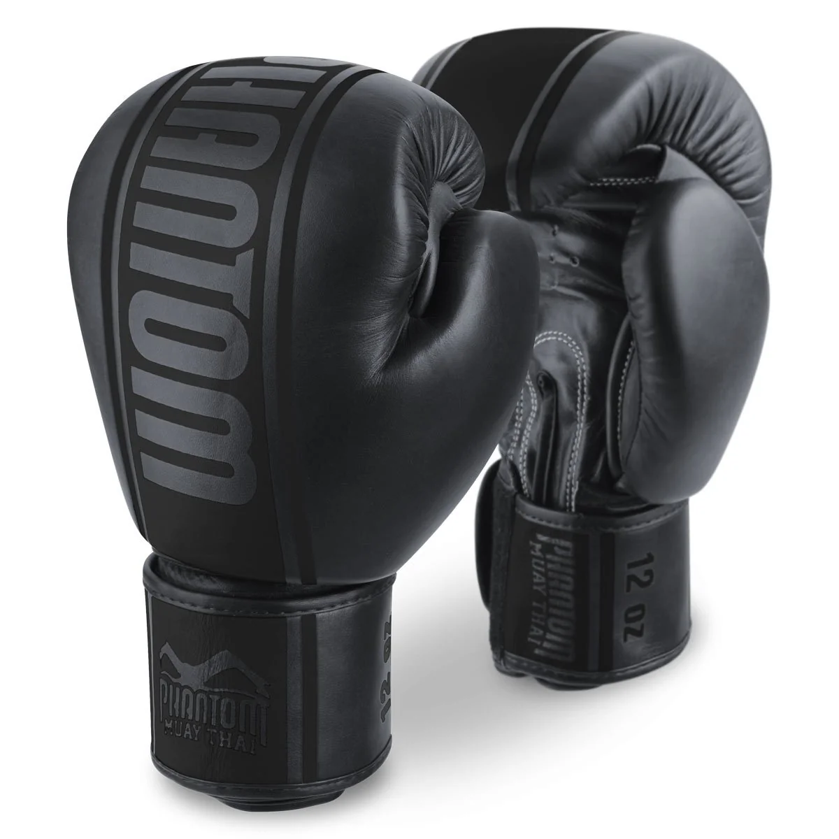 PHANTOM Athletics MT-PRO Műbőr Boxkesztyű, Fekete/Fekete, 10oz