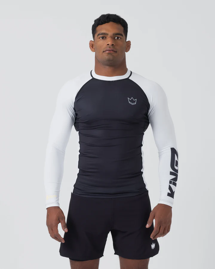 KINGZ RANKED PERFORMANCE V2 Rashguard, Hosszú ujjú, Fekete/Fehér