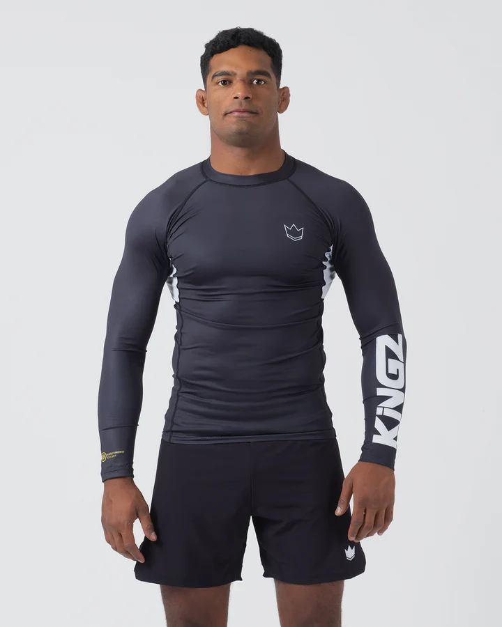 KINGZ RANKED PERFORMANCE V2 Rashguard, Hosszú ujjú, Fekete/Fekete