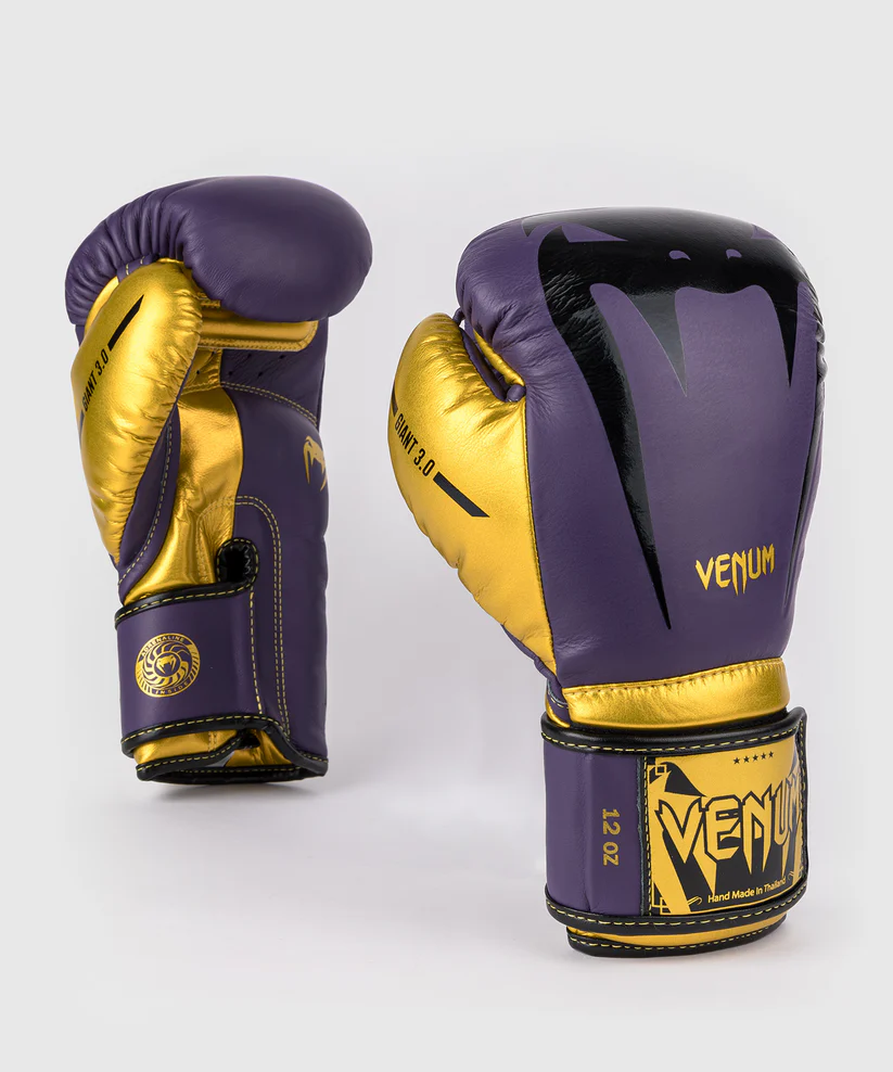 VENUM GIANT 3.0 Bőr Boxkesztyű, Lila/Arany