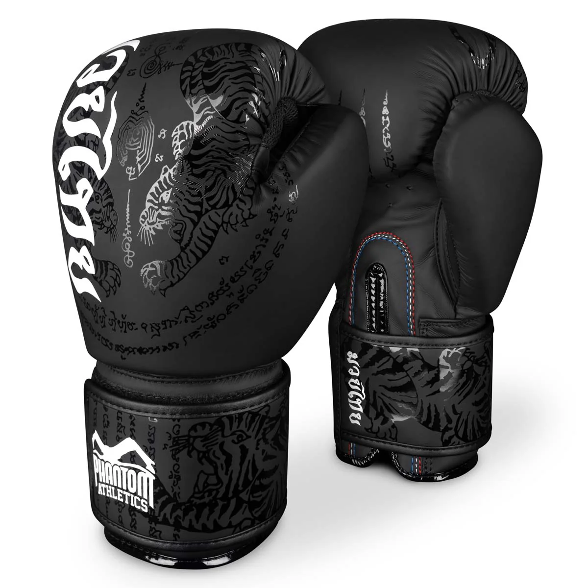 PHANTOM Athletics MUAY THAI Boxkesztyű, Fekete/Fehér, 14oz