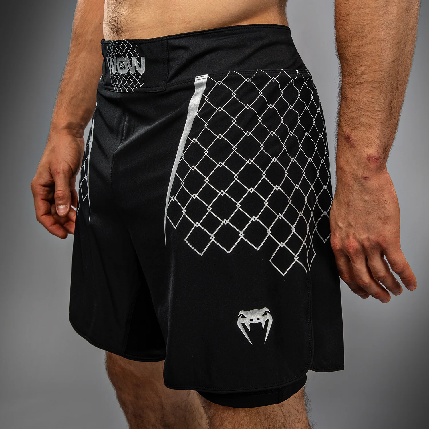 VENUM X WOW FC Fightshort, Fekete