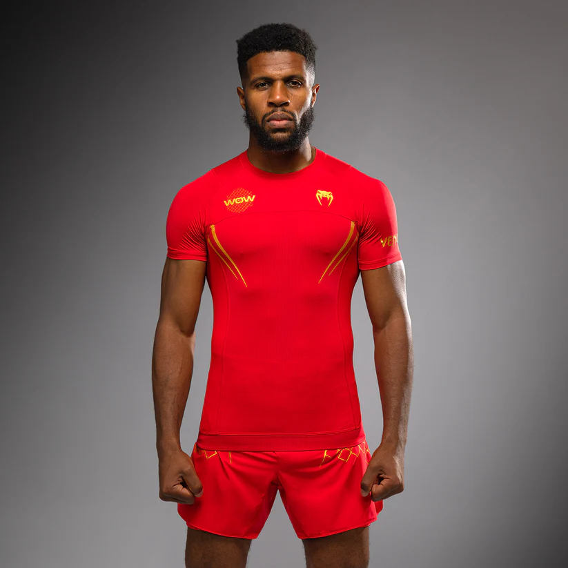 VENUM X WOW FC Rashguard, Rövid ujjú, Piros