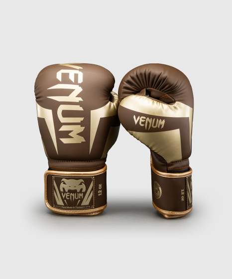 VENUM ELITE Boxkesztyű, Barna/Arany