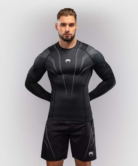 VENUM STREAMLINE Rashguard, Hosszú ujjú, Fekete/Fehér