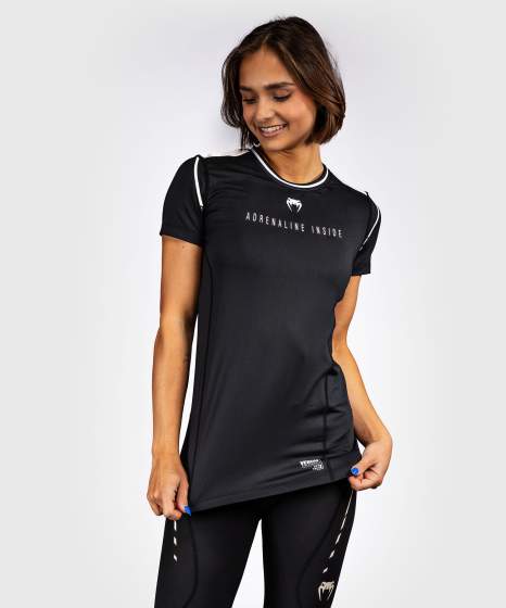 VENUM ADRENALINE Női Dry Tech Póló, Fekete/Elefántcsont